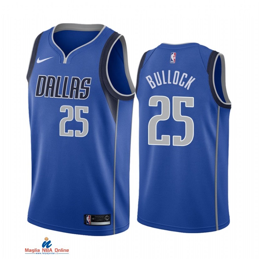Maglia NBA Nike Dallas Mavericks NO.25 Reggie Bullock Nike Blu Icon 2021-22