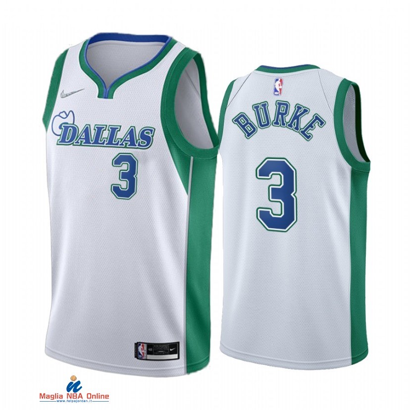 Maglia NBA Nike Dallas Mavericks NO.3 Trey Burke Nike Bianco Città 2021-22