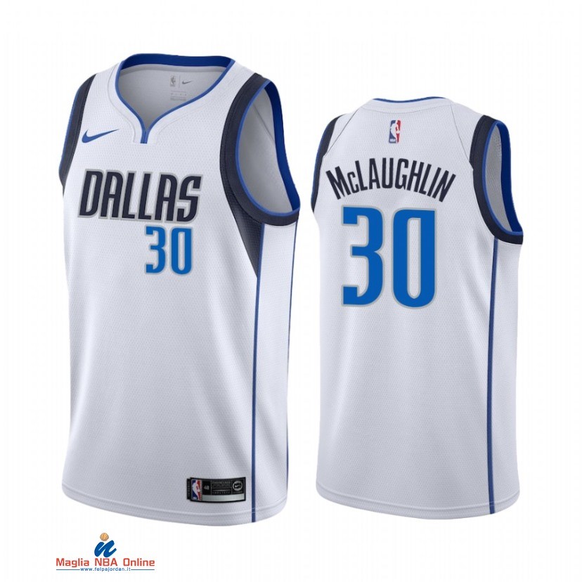Maglia NBA Nike Dallas Mavericks NO.30 JaQuori McLaughlin Bianco Association 2021-22