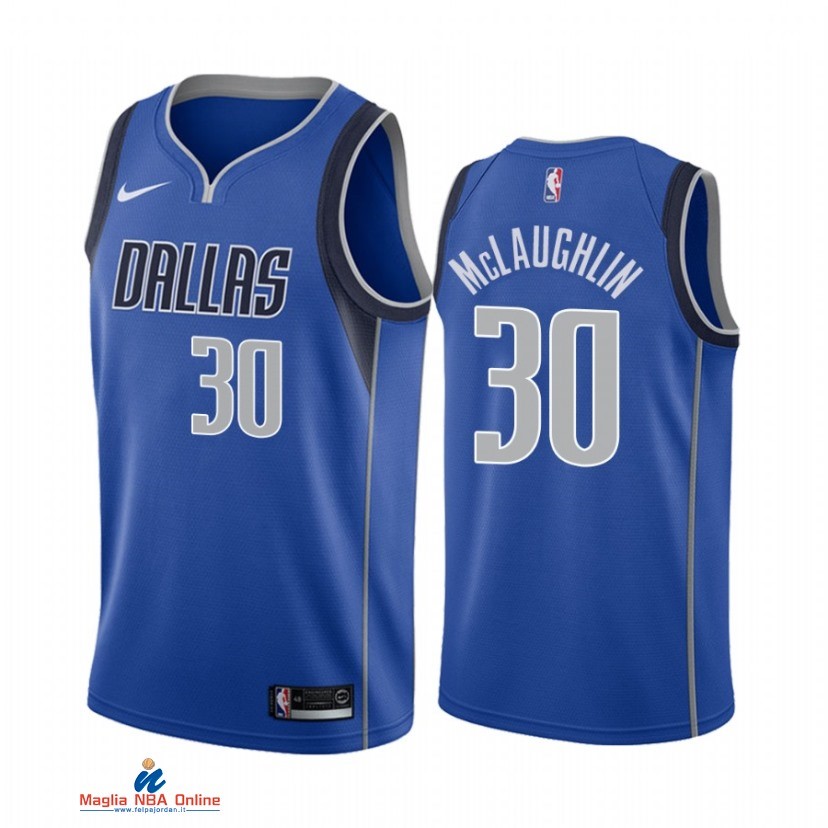 Maglia NBA Nike Dallas Mavericks NO.30 JaQuori McLaughlin Nike Blu Icon 2021-22