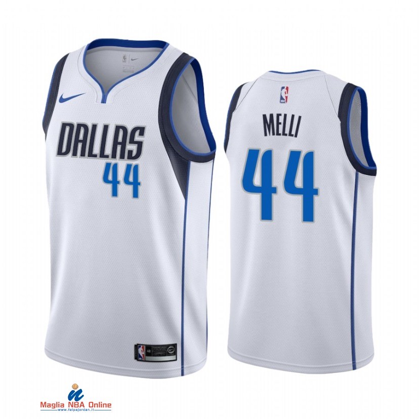 Maglia NBA Nike Dallas Mavericks NO.44 Nicolo Melli Bianco Association 2021-22