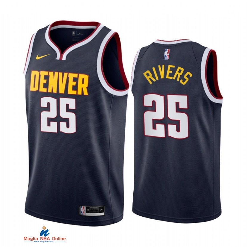 Maglia NBA Nike Denver Nuggets NO.25 Austin Rivers Nike Marino Icon 2021