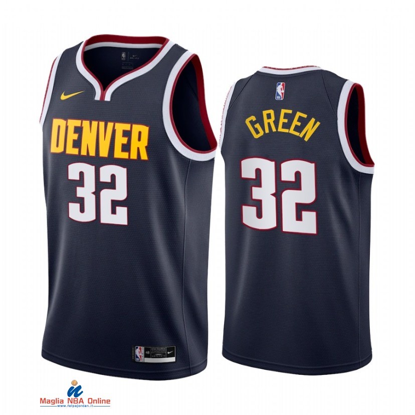 Maglia NBA Nike Denver Nuggets NO.32 Jeff Green Nike Marino Icon 2021
