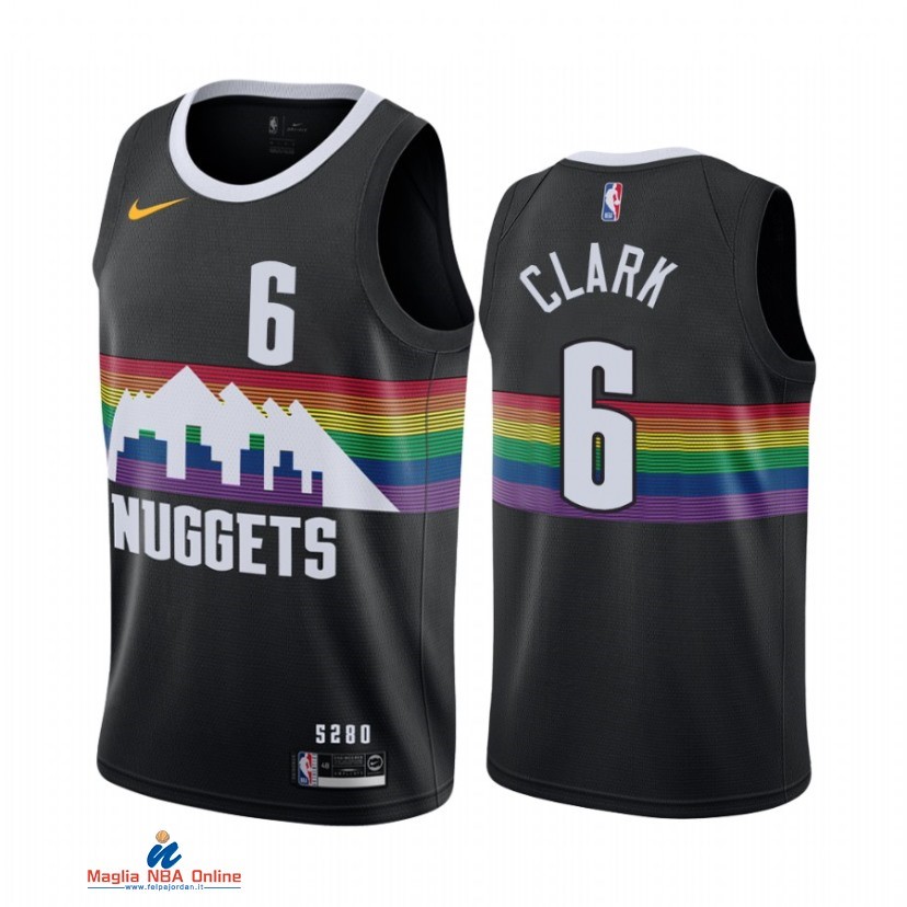 Maglia NBA Nike Denver Nuggets NO.6 Gary Clark Nike Nero Città 2021
