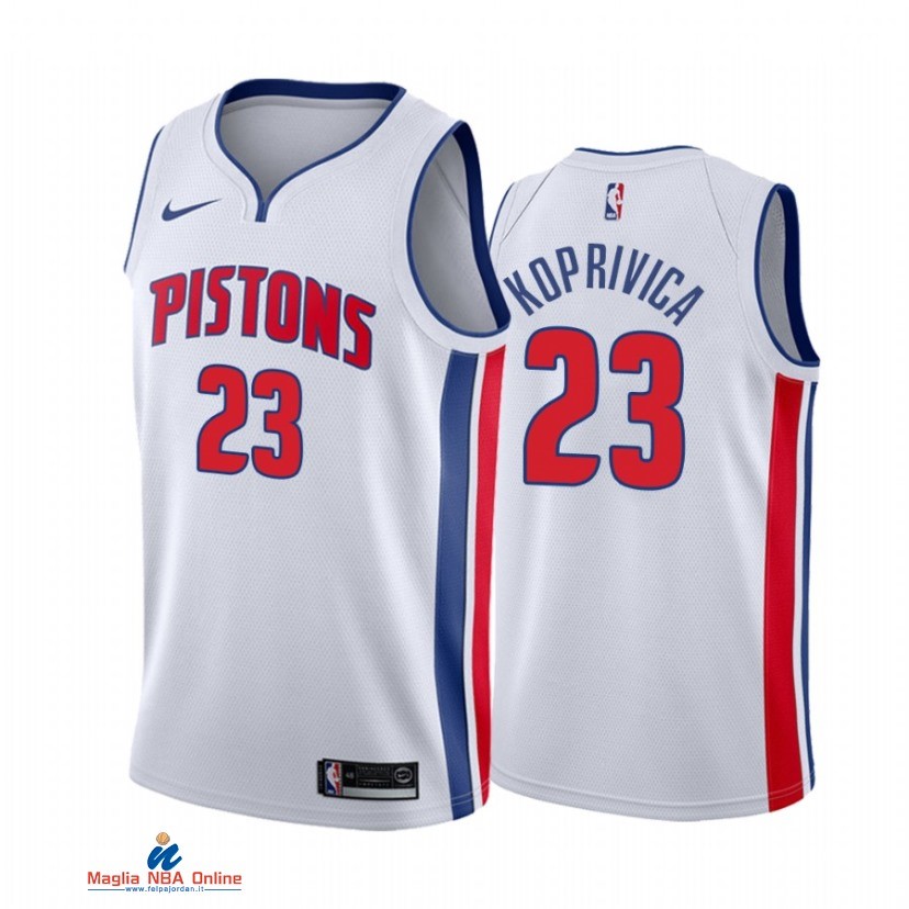 Maglia NBA Nike Detroit Pistons NO.23 Balsa Koprivica Nike Bianco Association 2021-22