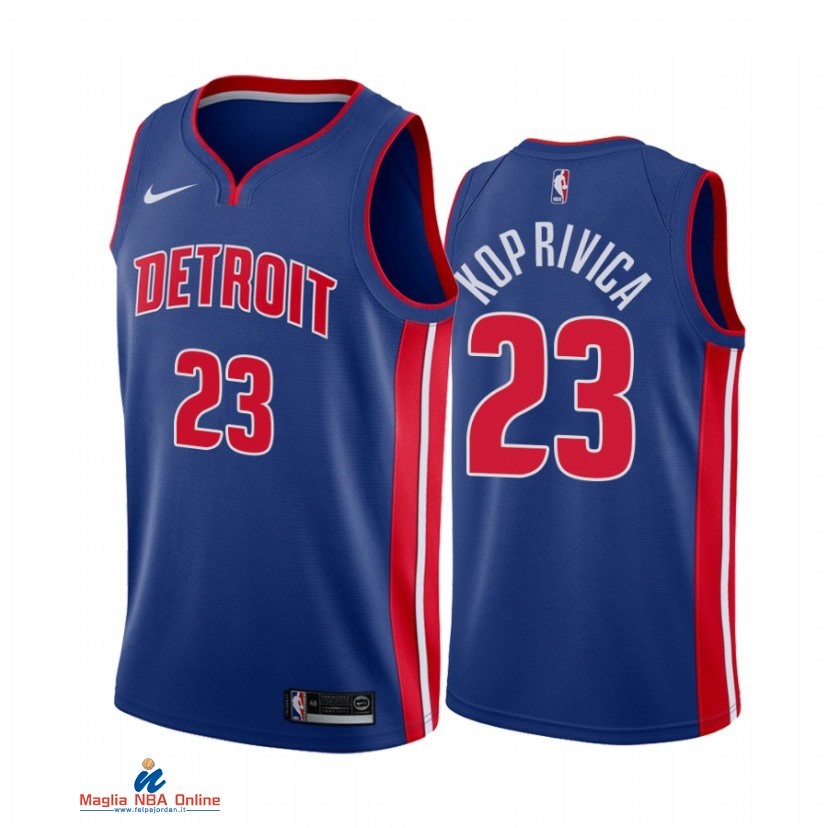 Maglia NBA Nike Detroit Pistons NO.23 Balsa Koprivica Nike Blu Icon 2021-22
