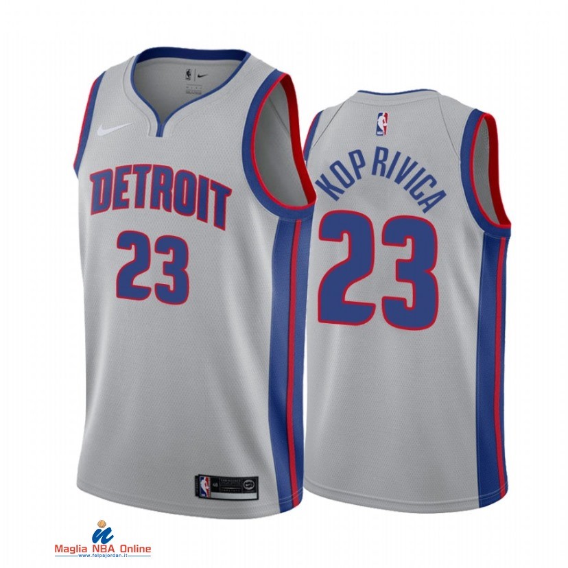 Maglia NBA Nike Detroit Pistons NO.23 Balsa Koprivica Nike Grigio Statement 2021-22