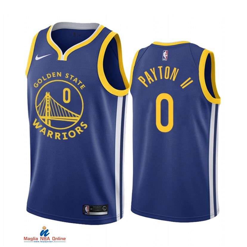 Maglia NBA Nike Golden State Warriors NO.0 Gary Payton II Nike Blu Icon 2021-22