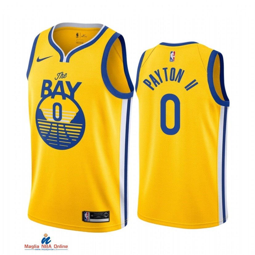 Maglia NBA Nike Golden State Warriors NO.0 Gary Payton II Nike Giallo Statement 2021