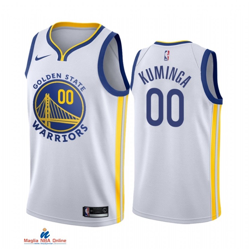 Maglia NBA Nike Golden State Warriors NO.00 Jonathan Kuminga Nike Bianco Association 2021