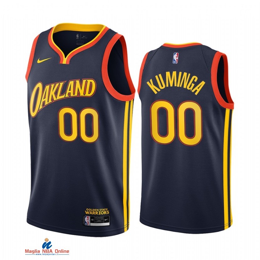 Maglia NBA Nike Golden State Warriors NO.00 Jonathan Kuminga Nike Marino Città 2021