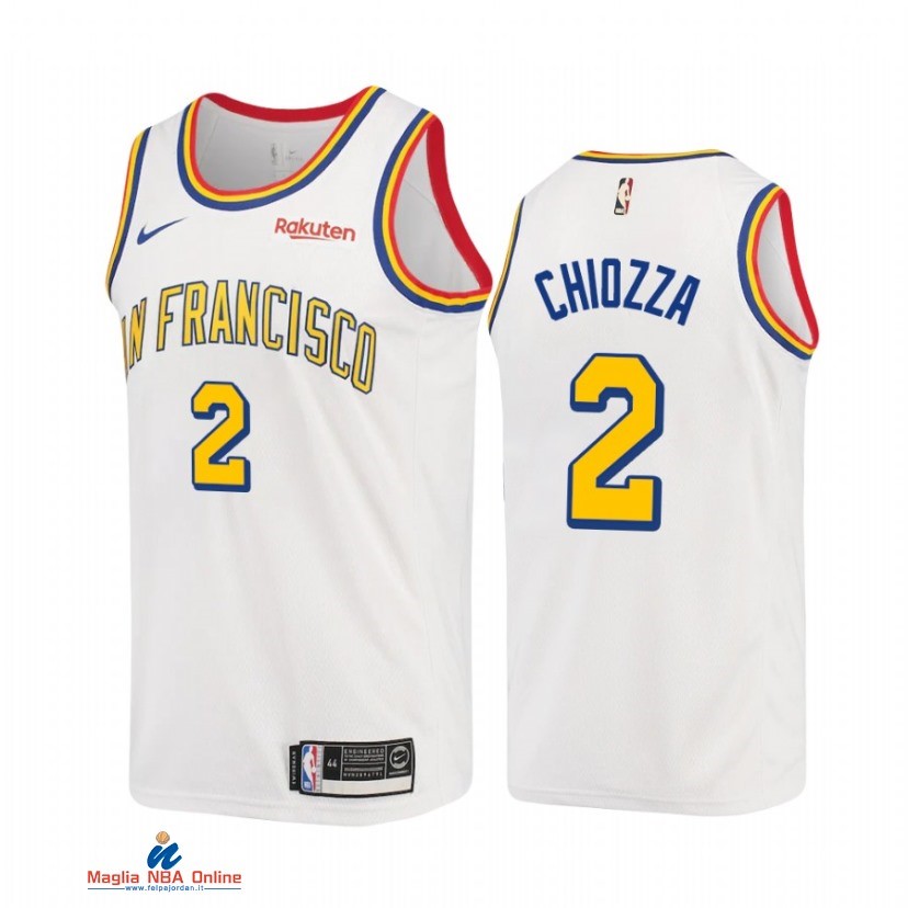 Maglia NBA Nike Golden State Warriors NO.2 Chris Chiozza Bianco Classic 2021