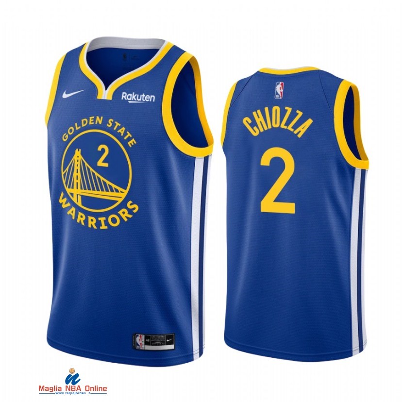 Maglia NBA Nike Golden State Warriors NO.2 Chris Chiozza Blu Icon 2021-22