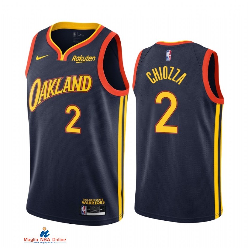 Maglia NBA Nike Golden State Warriors NO.2 Chris Chiozza Nike Marino Città 2021