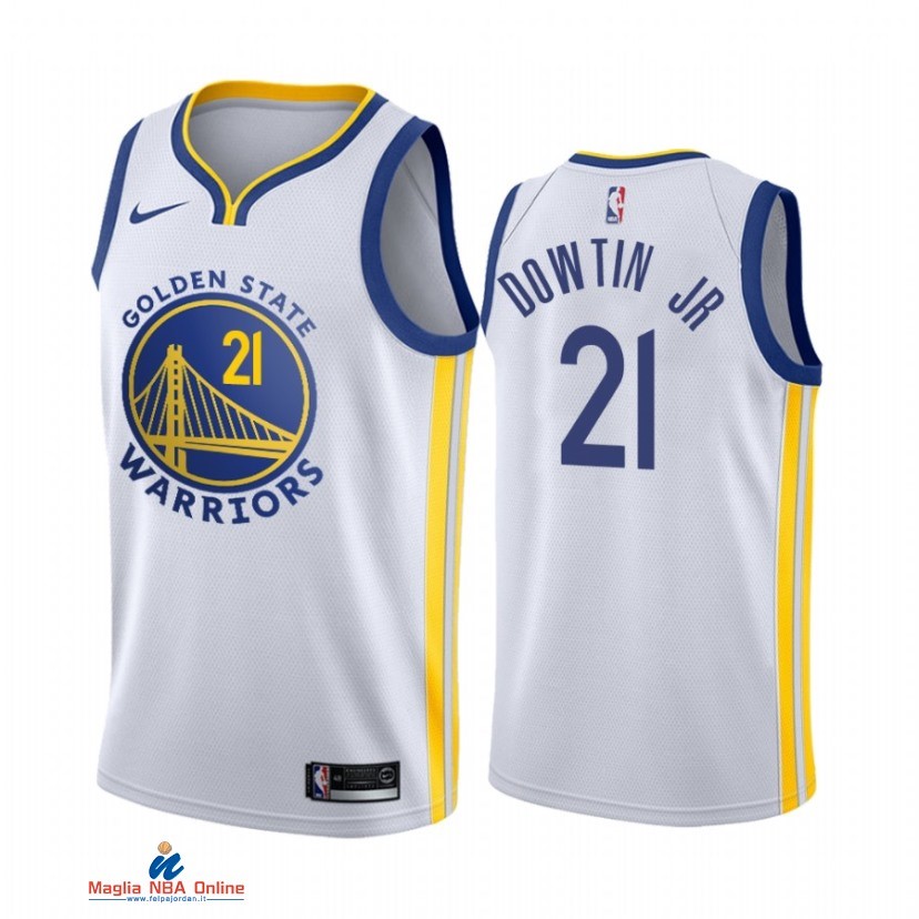 Maglia NBA Nike Golden State Warriors NO.21 Jeff Dowtin Jr. Nike Bianco Association 2021