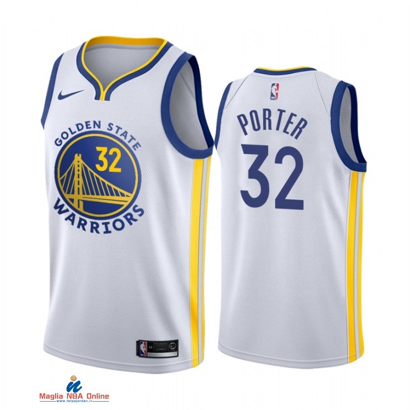 Maglia NBA Nike Golden State Warriors NO.32 Otto Porter Nike Bianco Association 2021