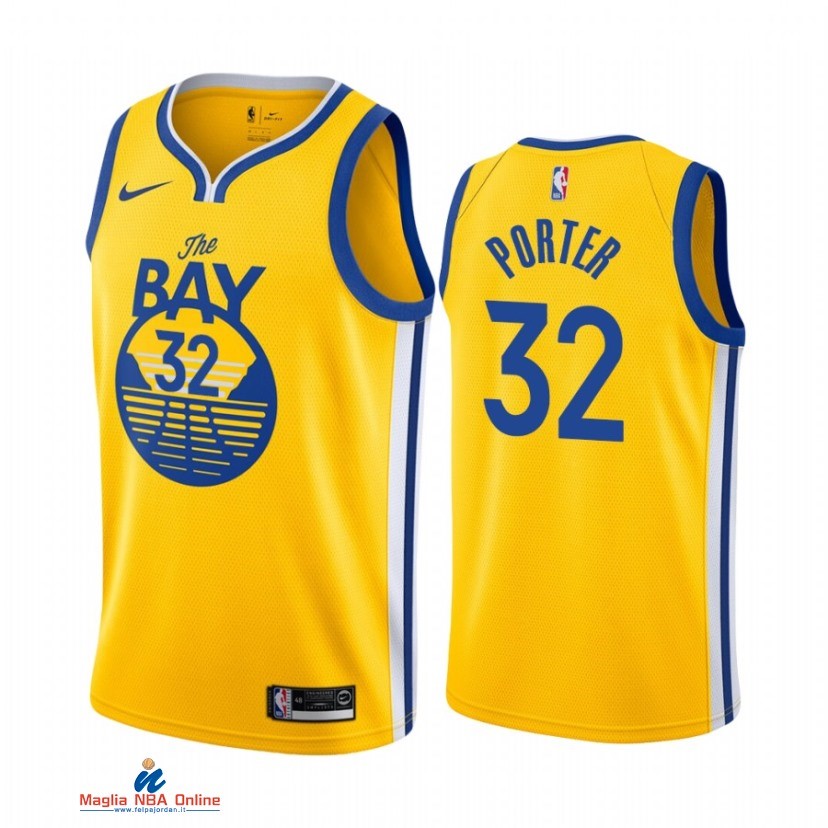 Maglia NBA Nike Golden State Warriors NO.32 Otto Porter Nike Giallo Statement 2021