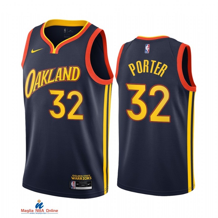 Maglia NBA Nike Golden State Warriors NO.32 Otto Porter Nike Marino Città 2021