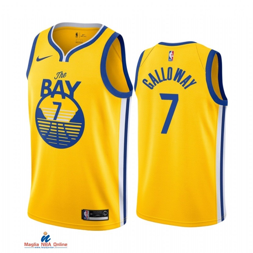 Maglia NBA Nike Golden State Warriors NO.7 Langston Galloway Nike Giallo Statement 2021