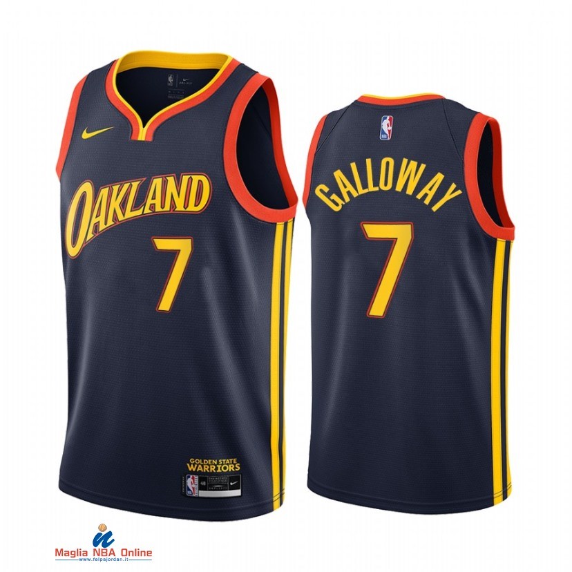 Maglia NBA Nike Golden State Warriors NO.7 Langston Galloway Nike Marino Città 2021