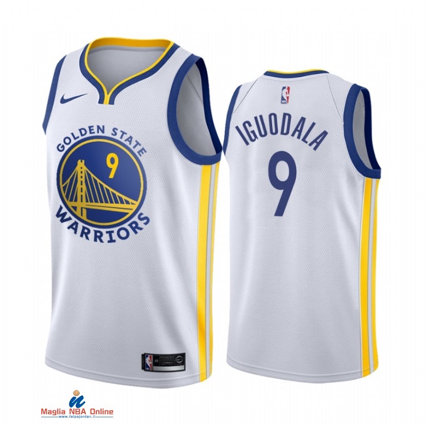 Maglia NBA Nike Golden State Warriors NO.9 Andre Iguodala Nike Bianco Association 2021