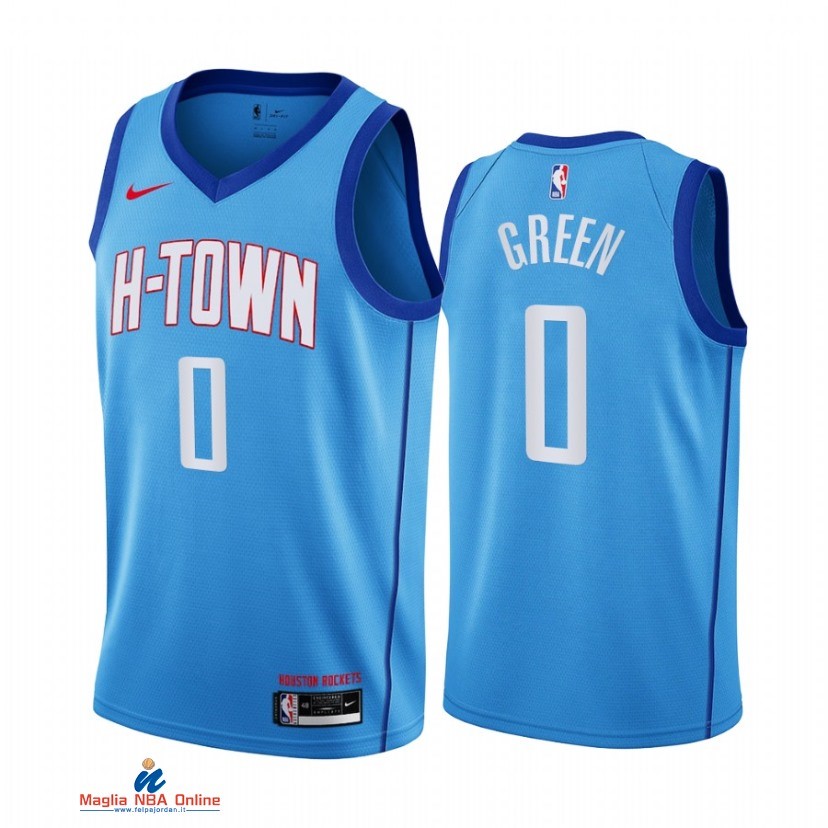 Maglia NBA Nike Houston Rockets NO.0 Jalen Green Nike Blu Città 2021