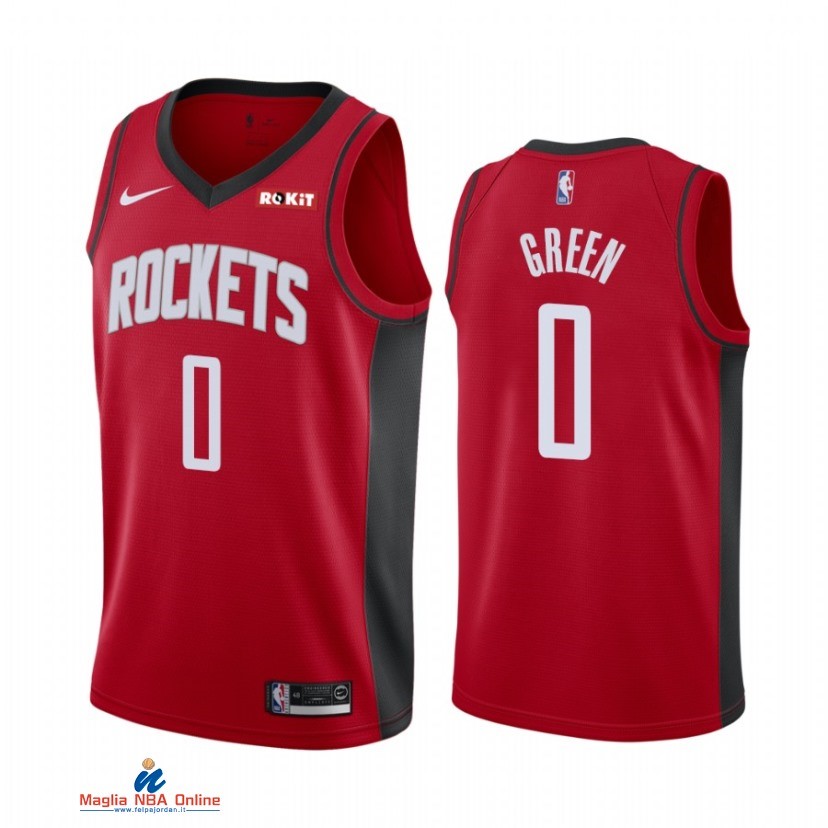 Maglia NBA Nike Houston Rockets NO.0 Jalen Green Rosso Icon 2021-22