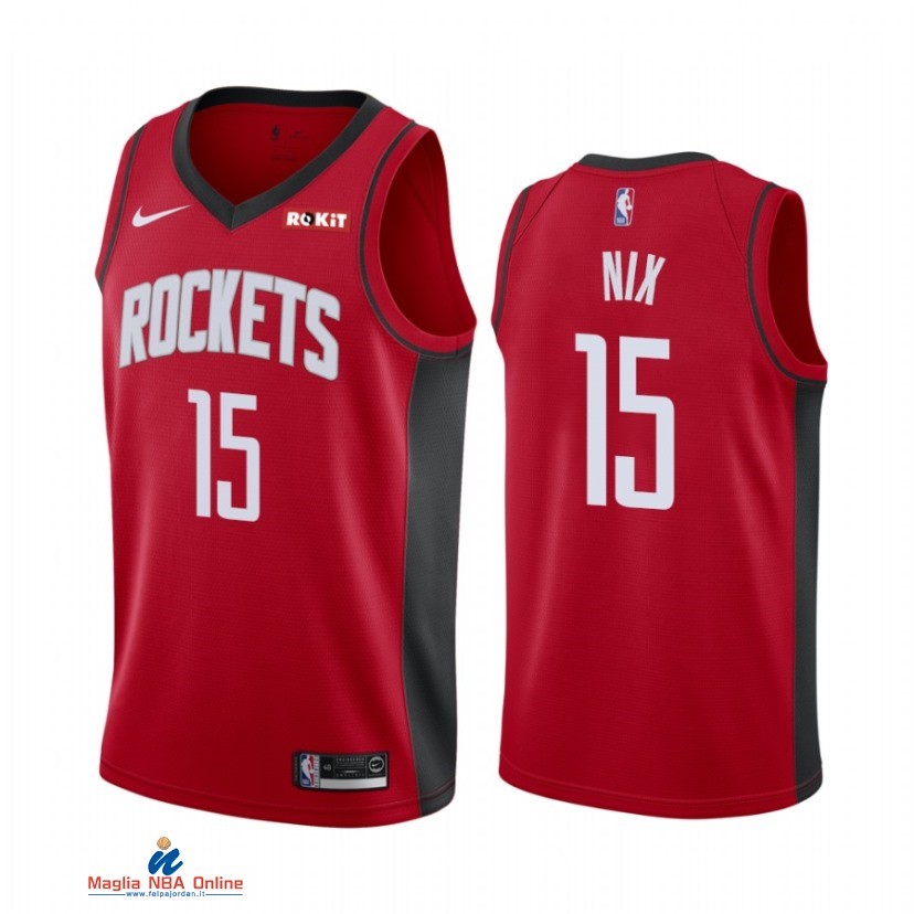 Maglia NBA Nike Houston Rockets NO.15 Daishen Nix Rosso Icon 2021-22