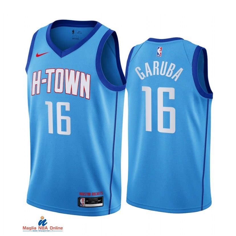 Maglia NBA Nike Houston Rockets NO.16 Usman Garuba Nike Blu Città 2021