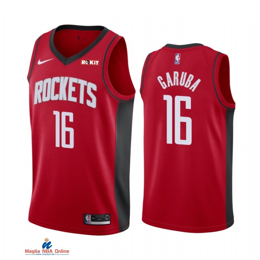 Maglia NBA Nike Houston Rockets NO.16 Usman Garuba Rosso Icon 2021-22