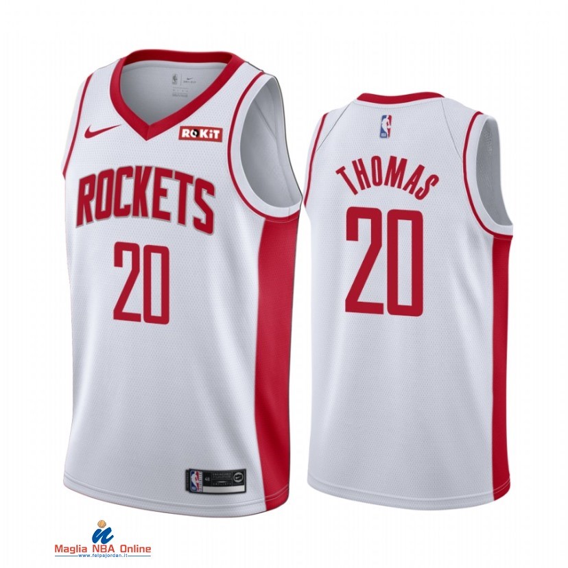 Maglia NBA Nike Houston Rockets NO.20 Khyri Thomas Bianco Association 2021-22