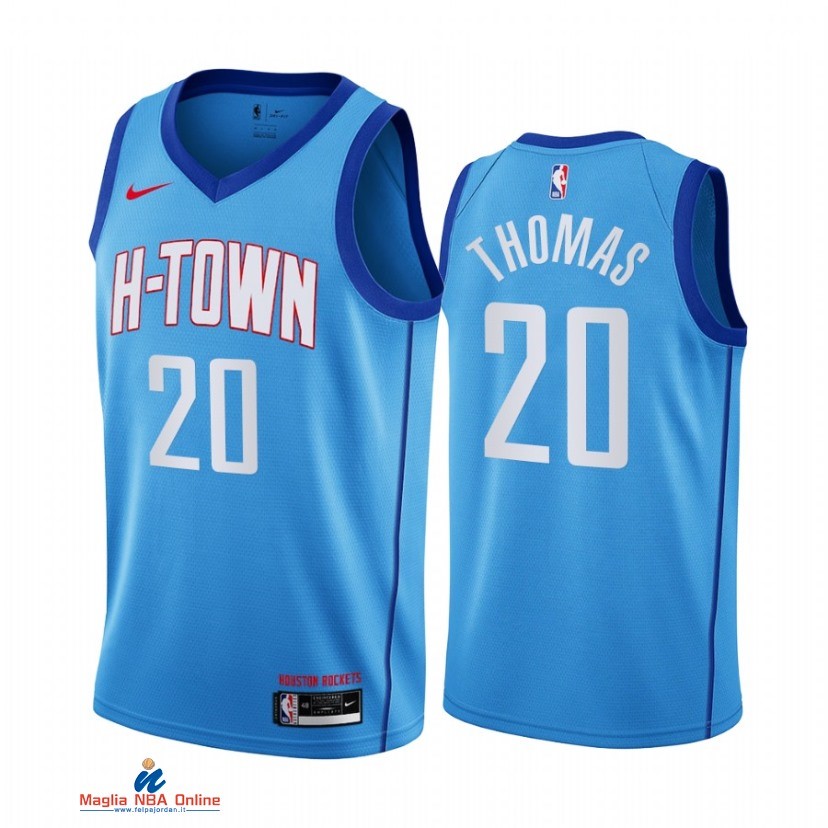 Maglia NBA Nike Houston Rockets NO.20 Khyri Thomas Nike Blu Città 2021