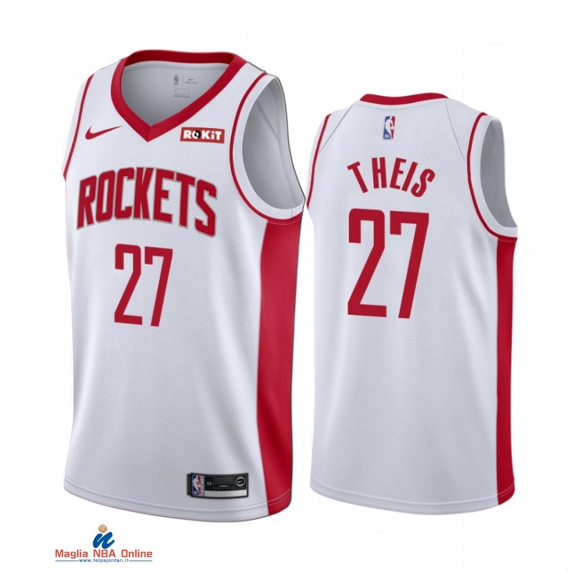 Maglia NBA Nike Houston Rockets NO.27 Daniel Theis Bianco Association 2021-22