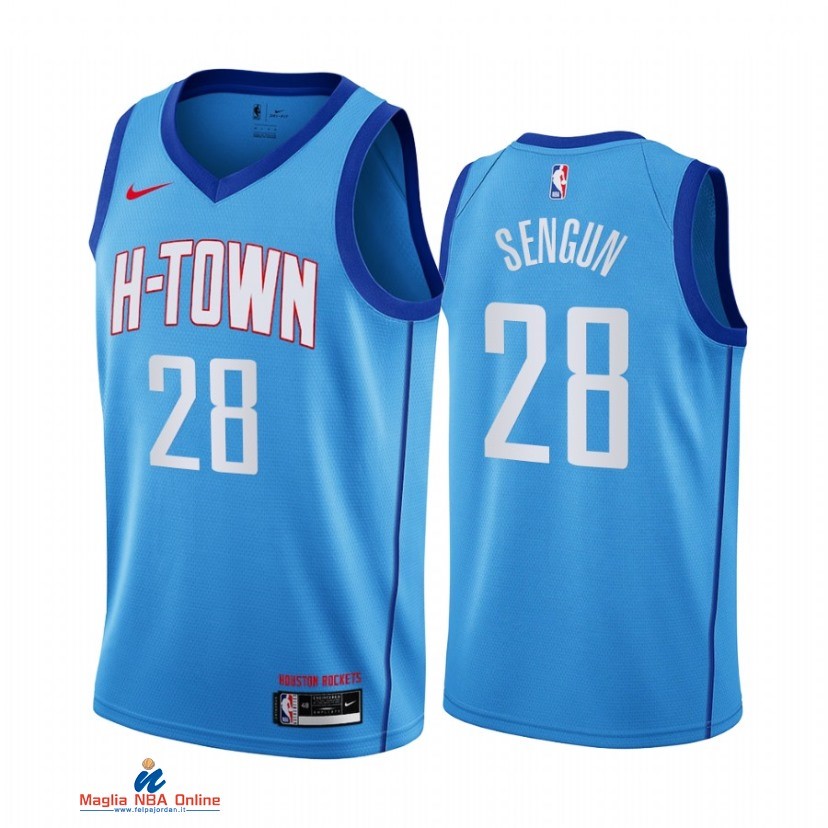 Maglia NBA Nike Houston Rockets NO.28 Alperen Sengun Nike Blu Città 2021