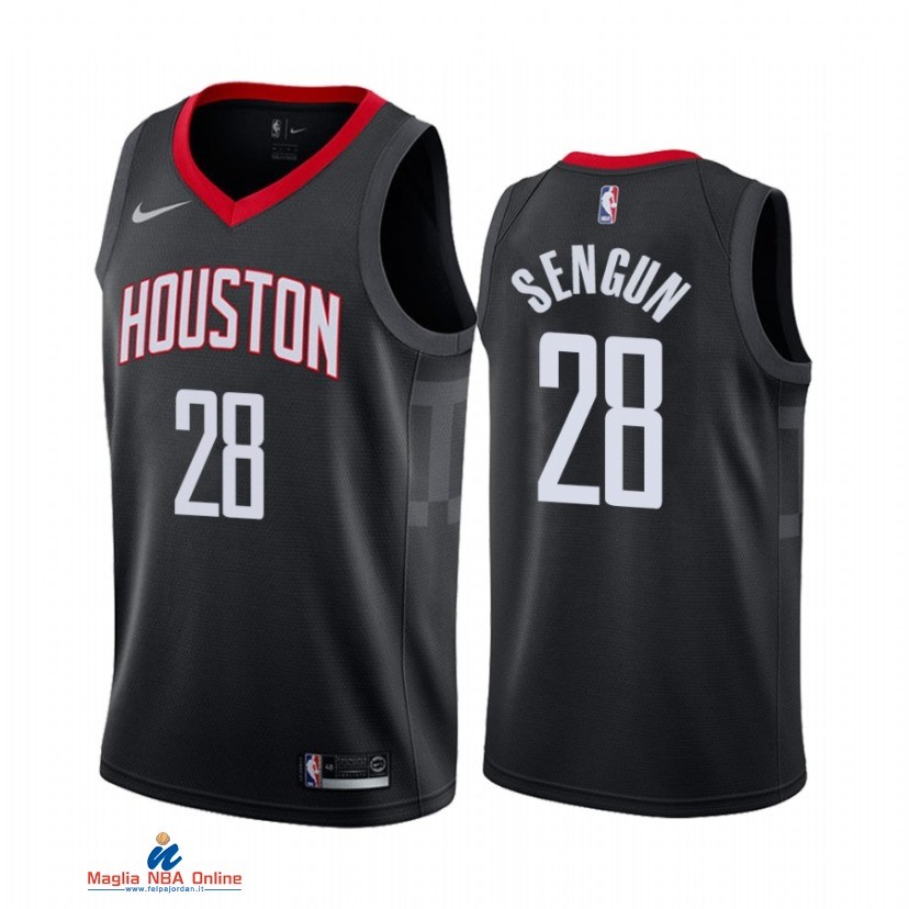 Maglia NBA Nike Houston Rockets NO.28 Alperen Sengun Nike Nero Statement 2021