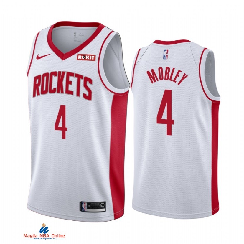Maglia NBA Nike Houston Rockets NO.4 Evan Mobley Bianco Association 2021-22