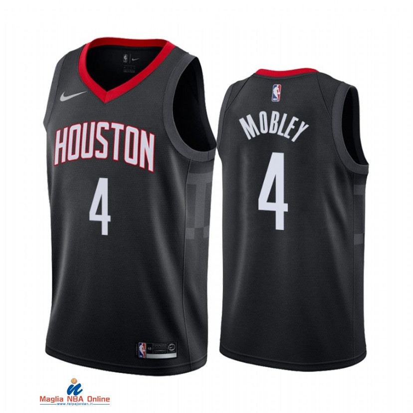 Maglia NBA Nike Houston Rockets NO.4 Evan Mobley Nike Nero Statement 2021