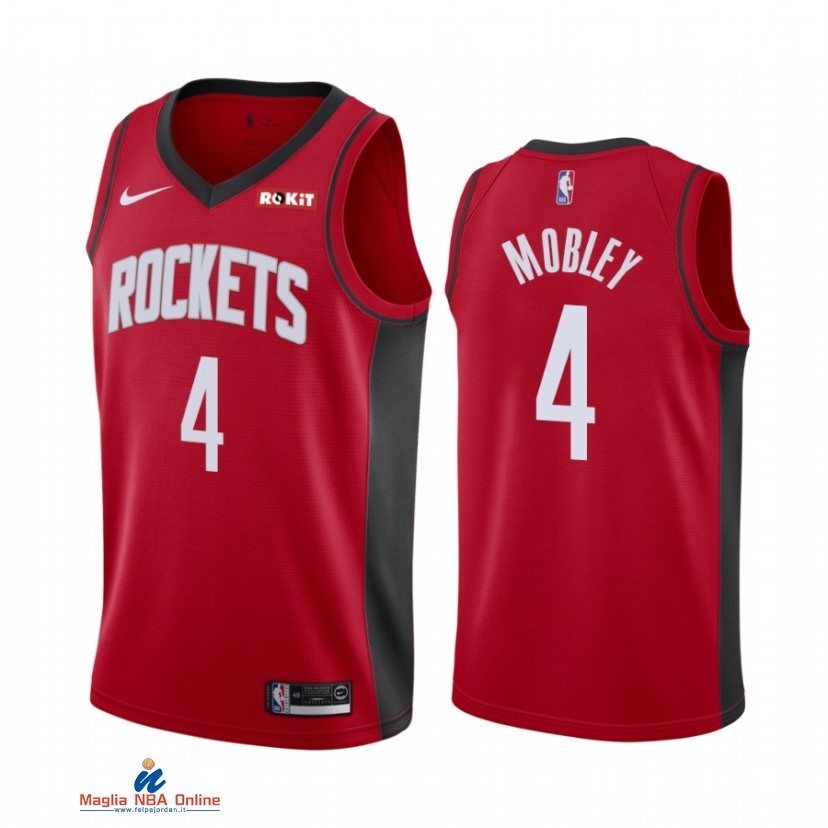 Maglia NBA Nike Houston Rockets NO.4 Evan Mobley Rosso Icon 2021-22