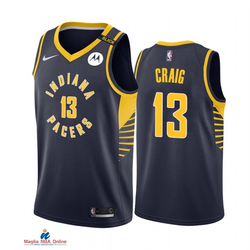 Maglia NBA Nike Indiana Pacers NO.13 Torrey Craig Marino Icon 2021-22