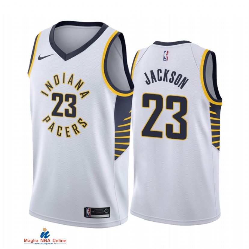 Maglia NBA Nike Indiana Pacers NO.23 Isaiah Jackson Nike Bianco Association 2021