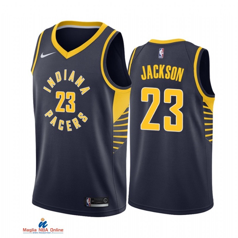 Maglia NBA Nike Indiana Pacers NO.23 Isaiah Jackson Nike Marino Icon 2021-22