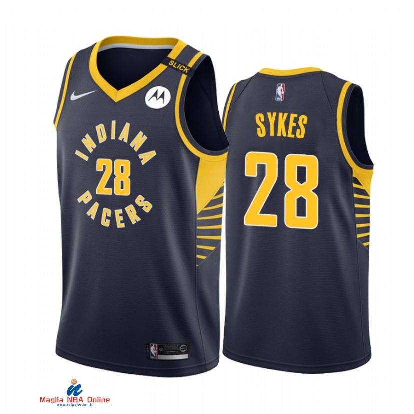 Maglia NBA Nike Indiana Pacers NO.28 Keifer Sykes Marino Icon 2021-22