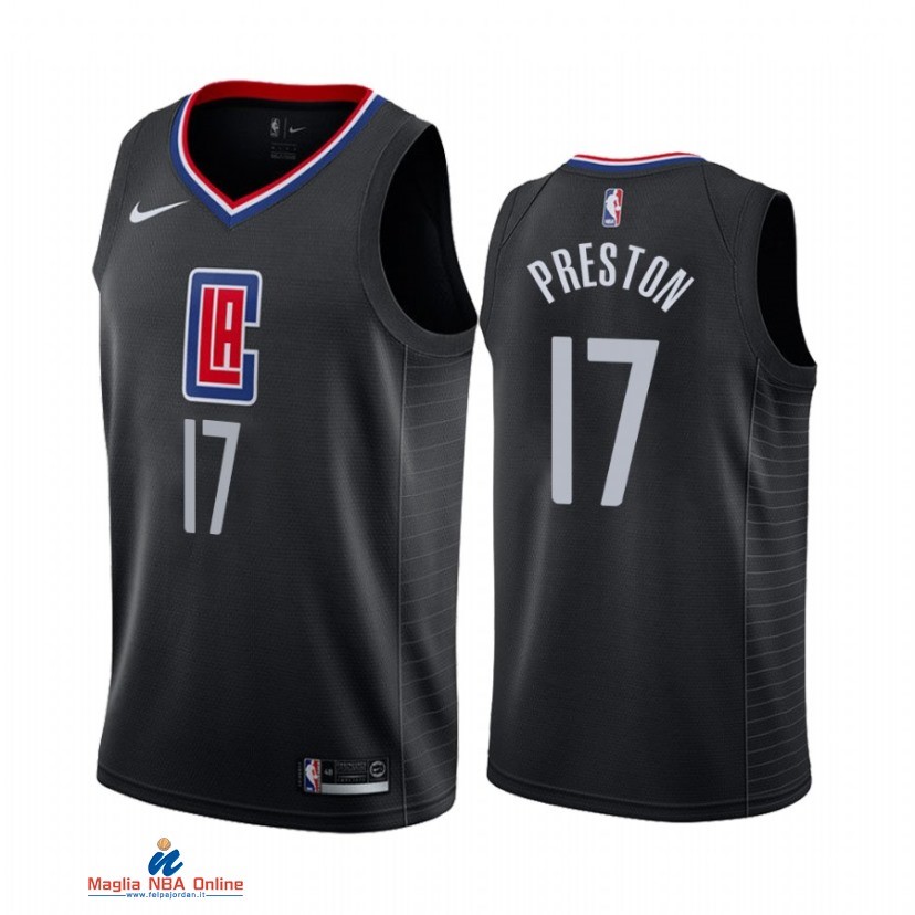 Maglia NBA Nike Los Angeles Clippers NO.17 Jason Preston Nero Statement 2021