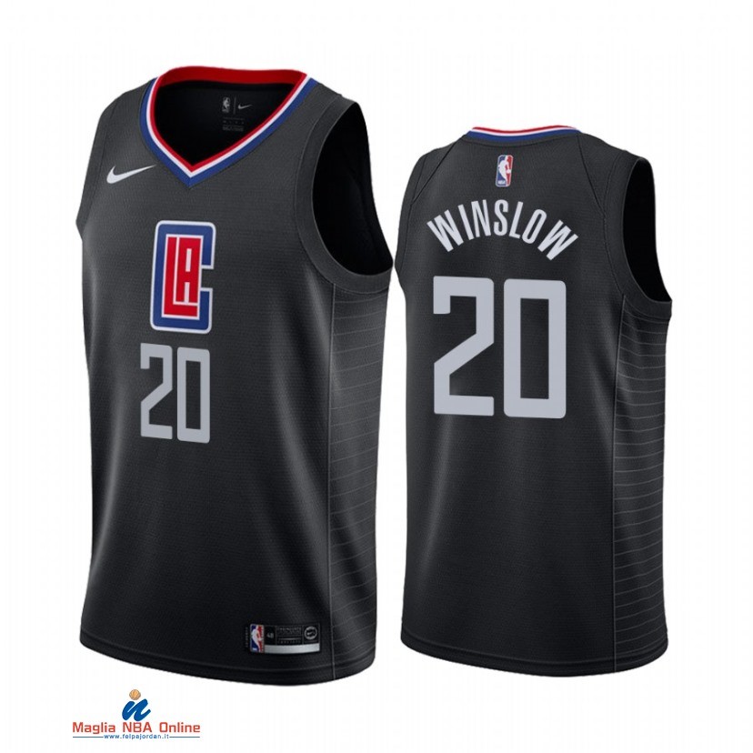 Maglia NBA Nike Los Angeles Clippers NO.20 Justise Winslow Nero Statement 2021
