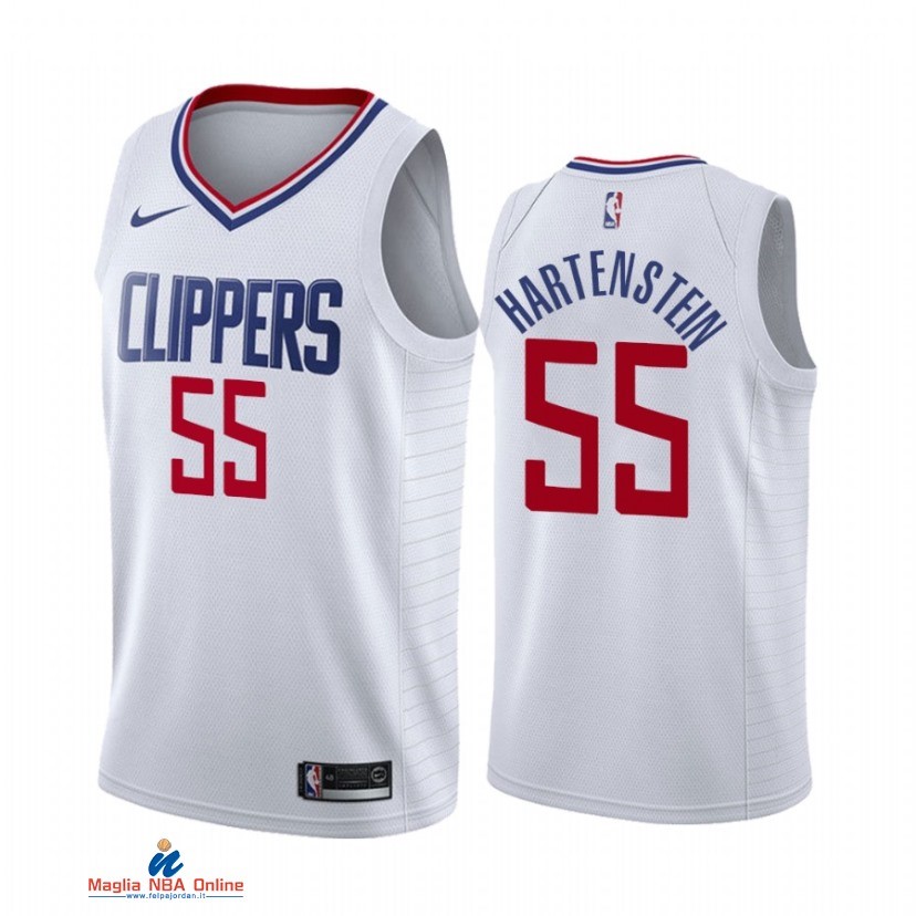 Maglia NBA Nike Los Angeles Clippers NO.55 Isaiah Hartenstein Nike Bianco Association 2021-22