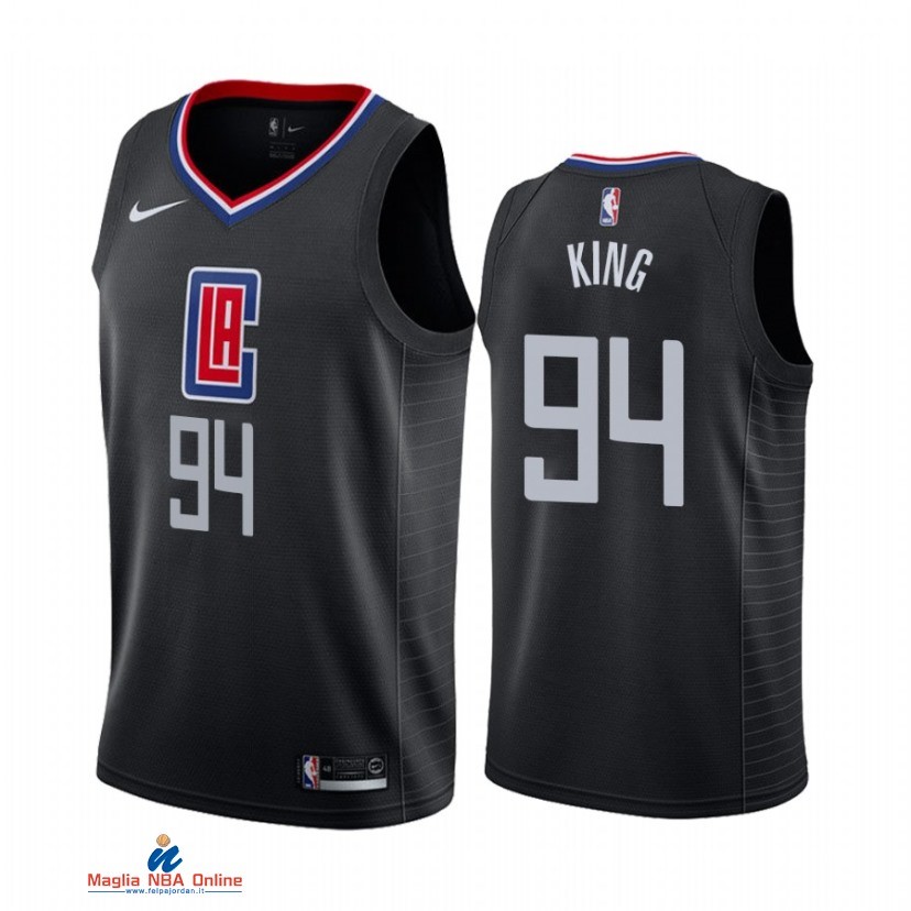 Maglia NBA Nike Los Angeles Clippers NO.94 George King Nero Statement 2021