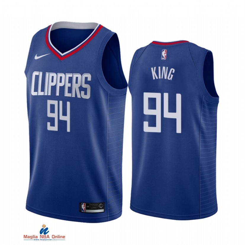 Maglia NBA Nike Los Angeles Clippers NO.94 George King Nike Blu Icon 2021-22