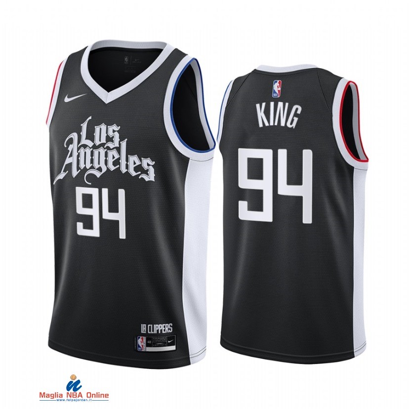 Maglia NBA Nike Los Angeles Clippers NO.94 George King Nike Nero Città 2021