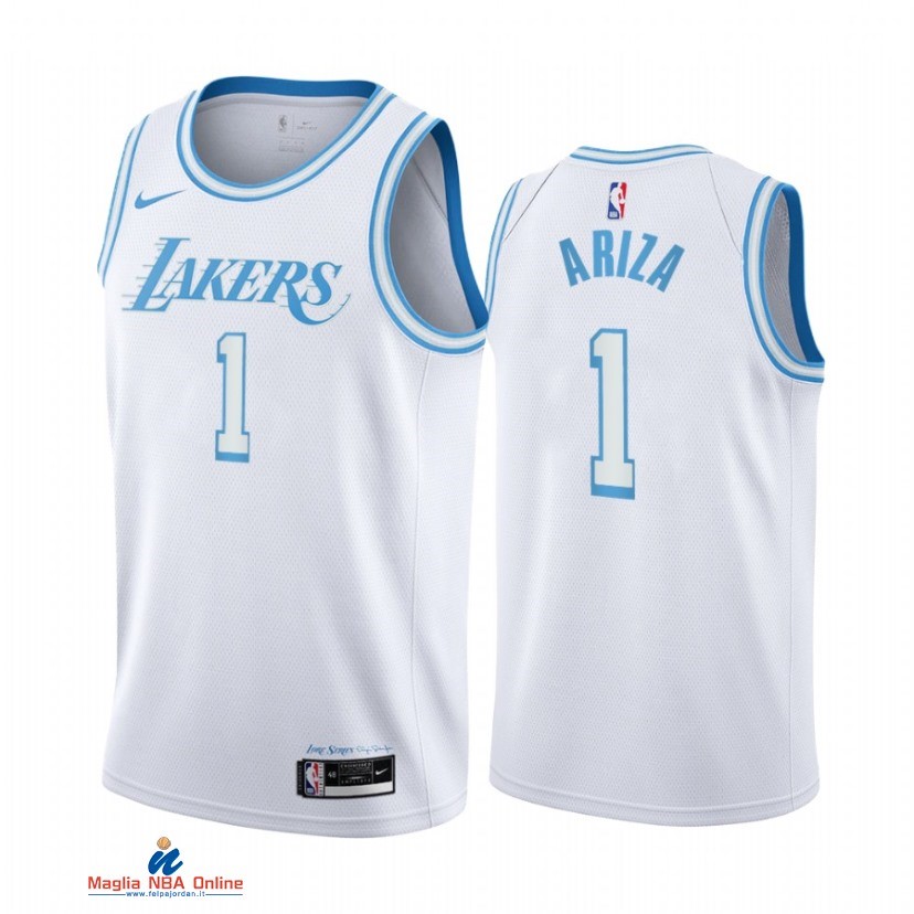 Maglia NBA Nike Los Angeles Lakers NO.1 Trevor Ariza Nike Bianco Città 2021