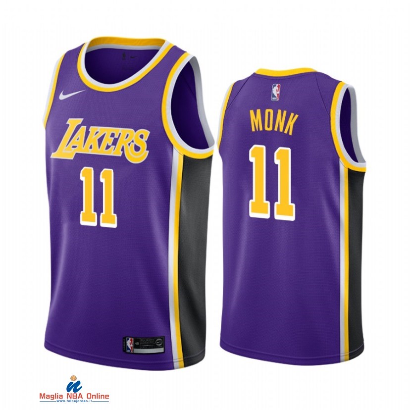 Maglia NBA Nike Los Angeles Lakers NO.11 Malik Monk Nike Porpora Statement 2021-22